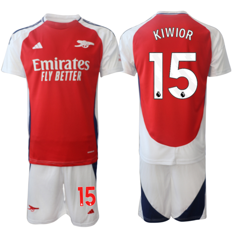 Men 2024-2025 Club Arsenal home Red #15 Soccer Jersey